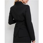 Tuckernuck Black Gracie Wrap Blazer M Tie Belt Long Sleeve Pockets $248 NWT Size M Photo 2