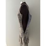 Jessica Howard Y2K Lace Midi Dress Sz 6 Gray Gold Metallic Whimsigoth Fairy Grunge Babydoll * Photo 3