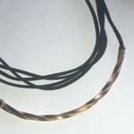 NY Brand Black and Gold Tone Choker Tassel Necklace Photo 8