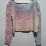 Love Shack Fancy  Rosie Baby Alpaca Wool Pastel Rainbow Crochet Sweater Large Photo 0