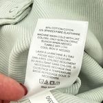 EXPRESS  Ribbed Bodysuit Medium‎ Mint Green Knit Ruffle Cap Sleeve V Neck Top Photo 6