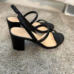 J.Crew 💜  Black Strappy Leather Heels Sandals Photo 3