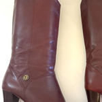 Etienne Aigner  Leather Oxblood Boots Womens Size 7 Heeled Feminine Work Office Photo 0