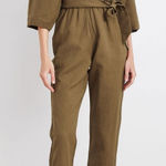 Apiece Apart  Meru Wrap Cotton Linen Blend Jumpsuit 2 Photo 0