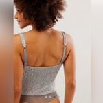 Free People  Silver Glitter Bodysuit Photo 1