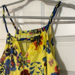 Anthropologie  x Vanessa Virginia Yellow Floral Keyhole Halter Shift Dress Size 8 Photo 3