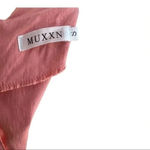 MUXXN Peach 50s Style Swing Fit Flare Cap Sleeve Dress Rockabilly Sz Small Orange Photo 3