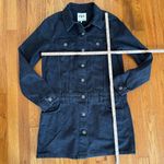ZARA  The Zoe Denim Dress Washed Black NWT Size Small Mini Shirtdres Long Sleeve Photo 9