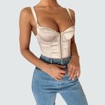 House Of CB Cream Bodysuit Photo 1