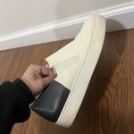 Free People White Calf Hair Varsity Slip On Sneakers Size 38 EU Photo 3