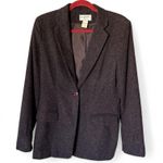 Vintage Mary McFadden Wool Blend Blazer Eggplant Dark Purple Size 6 Photo 0