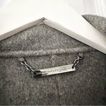 Diane Von Furstenberg  Mackenzie Grey Colorblock Reversible Wrap Wool Coat Small Photo 4