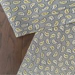 Anthropologie Anthro Vintage Paisley Print Oblong Angle Scarf Sage Green, Cream, Yellow 62" l Photo 2