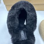 UGG  Disquette Black Suede Fur Cuff Slide Platform Slipper Shoes Size 7 Women New Photo 10