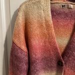 Sonoma SO New Slouchy Button Front Cardigan Pink Ombre Oversized Large Photo 1