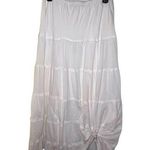 Mountain Lake Women's White Tiered Maxi Skirt Size S Bohemian, Ruffle Standard Photo 0