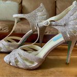 Betsey Johnson Blue By  Gold Glitter Sparkle Heels Photo 2