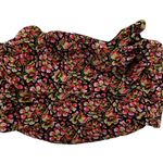 ZARA Floral Crop Top Corset Lined Strapless Tube Hook & Eye Multicolor XS Photo 1