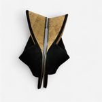 BOGO Mi.im Naomi Suede Cork Wedge Slip On Sandals in Black Size 6 Photo 3