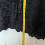 Old Navy NWT Black Crochet tie front sweater tank top size xsmall Photo 6