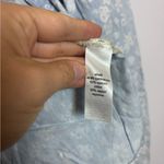 Maurice's  Light Wash Blue Chambray Denim & White Floral Boho Button Up Top Photo 4