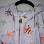 Hill House NWT Purple Sea Creatures The Allie Terry Zip-Up Size Medium Photo 3