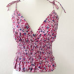 Sim & Sam Floral Crop Tank Top Photo 0