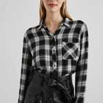 Rails Hunter Black White Midnight Snow Plaid Button Up Shirt Size Small NWT Photo 0