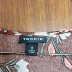 Torrid  Woman’s Floral Gauze Babydoll Tunic Top 2XL Hi-Lo Hem Shirt Photo 2