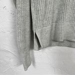 Rachel Zoe  Grey Knit Pullover Hoodie Sweater Womens XS Henley Preppy Cozy Casual Photo 10