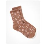 American Eagle  Outfitters Brown AE Smiley® Face '90s Crew Socks Photo 5