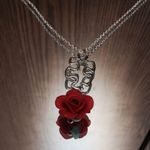 Puzzle Piece Red Rose Necklace Photo 5