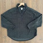 The Great x Eddie Bauer Polka Dot Fleece Quarter Zip Blue Grey Slate Small Photo 0