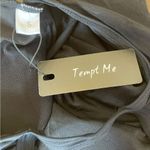 Tempt Me  Black One Piece Swimsuit High Neck Plunge Ruched Tummy Control Small Photo 10