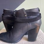 Rag and Bone navy leather harrow stacked heel ankle boots 37.5 Photo 2