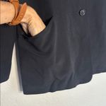 Ann Taylor Vintage  Silk Elegant Black Blazer Jacket Pockets Minimalist Classic Photo 3