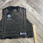 Alphalete Women’s   Very Terry Crop top Cutoff - Onyx , Size XS Photo 2