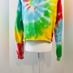 Ed Hardy Women’s  Skull Rose Tie Dye French Terry Cropped Hoodie Size M Photo 7