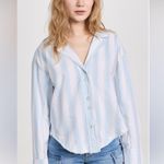 We The Free Free People Kelia Stripe Trapeze Shirt Size Large Photo 5