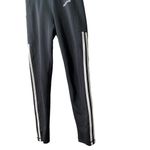 Adidas Women's High Rise 7/8 Length Carbon White 3 Stripe Tights Pants Sz S Photo 3