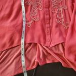 Free People size S coral asymmetrical Handkerchiefs hem blouse tank top Photo 8