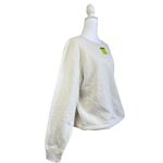 Tek Gear Ultrasoft Fleece Sweater Womens Large Light Gray Ivory Sweatshirt NWT Photo 4