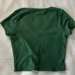Tilly's Green Ribbed Cropped Tee Photo 1