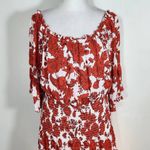 Premier Amour Red Floral Mini Dress NWT Size 16 Smocked Mini Dress Photo 1