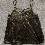 American Eagle  velvet dark green crop top/tank top Photo 0
