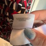 Anne Klein  Geometric Red and Black Women's XL Blouse Mockneck Photo 6