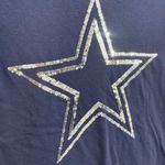 PINK - Victoria's Secret  Blue Silver Dallas Cowboys NFL Sequin Bling T Shirt XS Photo 3