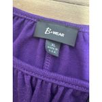 B. Wear Y2K  Purple‎ Sparkle Blouse XL Flower Applique Party Top Women's Photo 5