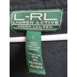 Ralph Lauren L-RL Lauren Active V-Neck Black Velour Pullover Hoodie Large Photo 3