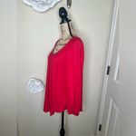 Maeve NTM: by Anthropologie Red Boho Flowy Tunic Blouse Long Sleeve V-Neck Photo 15